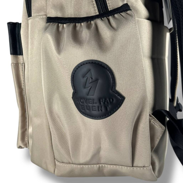 Стильний і практичний шкільний рюкзак для підлітків , бежевий, водонепроникий, на 2 відділення