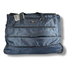 Сумка на колесах, вместительная и стильная, синяя, 130 л
