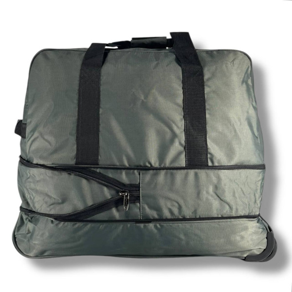 Вместительная и стильная дорожная сумка на колесах, 90 л, серая Вместительная и стильная дорожная сумка на колесах, 90 л, серая