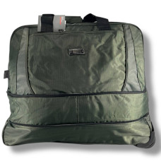 Вместительная и стильная дорожная сумка на колесах, 90 л, зеленая