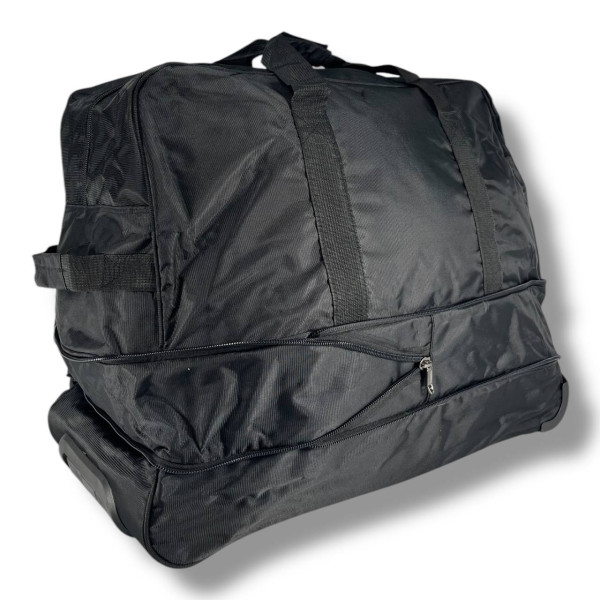 Большая дорожная сумка на колесах, 140 л, черная Большая дорожная сумка на колесах, 140 л, черная