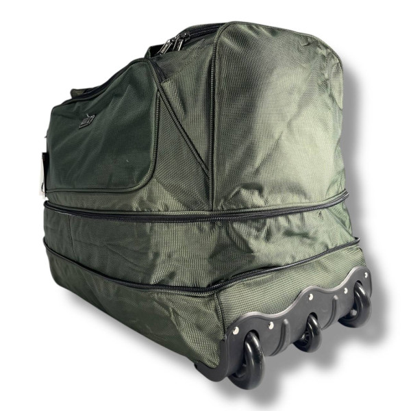 Дорожная сумка на колесах, 130 л, зеленая