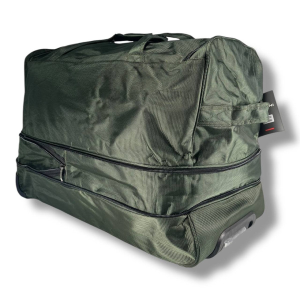 Дорожная сумка на колесах, 130 л, зеленая