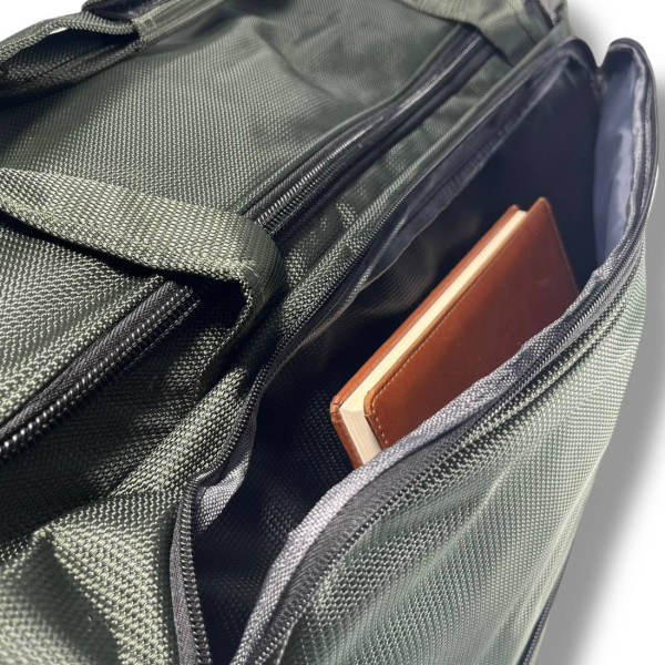 Дорожная сумка на колесах, 130 л, зеленая