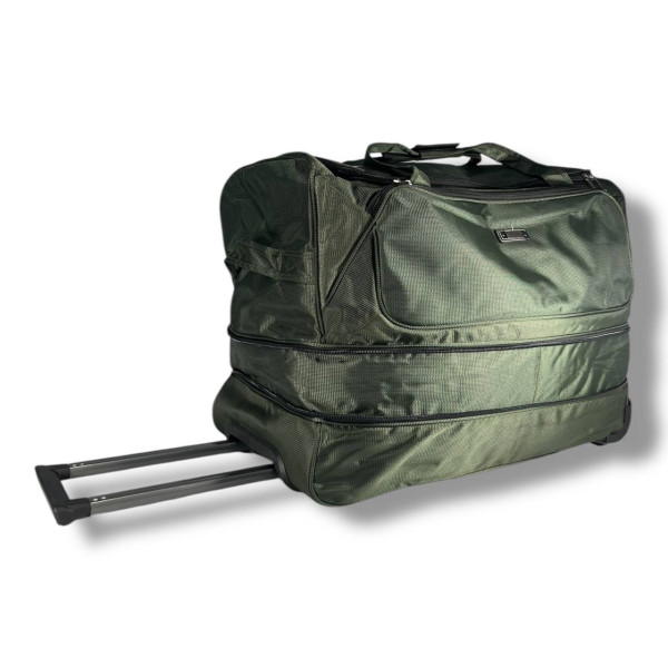Дорожная сумка на колесах, 130 л, зеленая