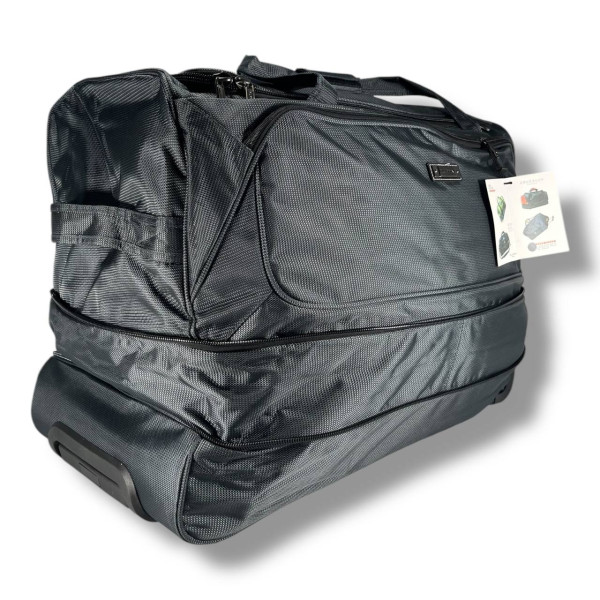 Дорожная сумка на колесах, 130 л, серая