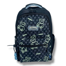 Водоотталкивающий школьный рюкзак для старшеклассниц черного цвета