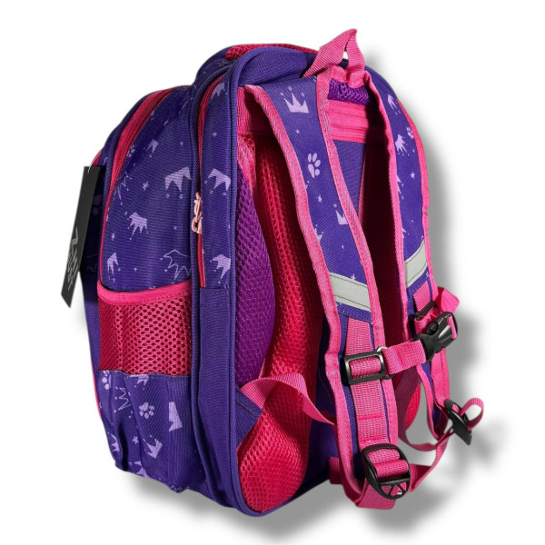 Каркасный школьный рюкзак для девочек 6-9 лет, фиолетовый, вместительный и легкий, принт Балерина Каркасный школьный рюкзак для девочек 6-9 лет, фиолетовый, вместительный и легкий, принт Балерина