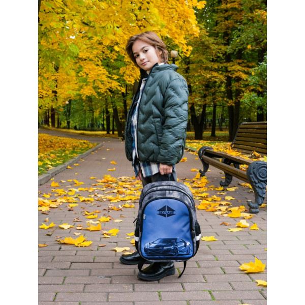 Школьный рюкзак для мальчиков Winner 1-4 классов с принтом Машинка