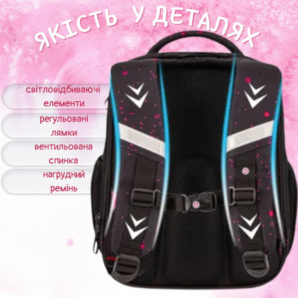 Школьный набор 6 в 1, рюкзак и аксессуары Winner с котиком для девочек, брелок в комплекте Школьный набор 6 в 1, рюкзак и аксессуары Winner с котиком для девочек, брелок в комплекте