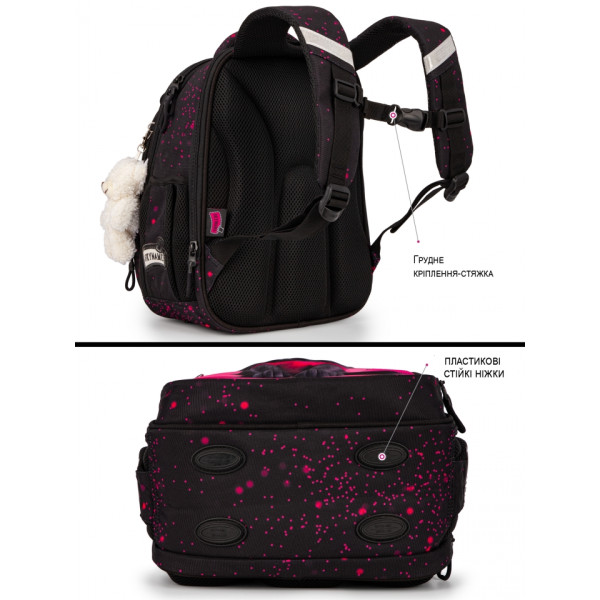 Школьный набор 6 в 1, рюкзак и аксессуары Winner с котиком для девочек, брелок в комплекте Школьный набор 6 в 1, рюкзак и аксессуары Winner с котиком для девочек, брелок в комплекте