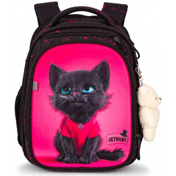 Школьный набор 6 в 1, рюкзак и аксессуары Winner с котиком для девочек, брелок в комплекте Школьный набор 6 в 1, рюкзак и аксессуары Winner с котиком для девочек, брелок в комплекте