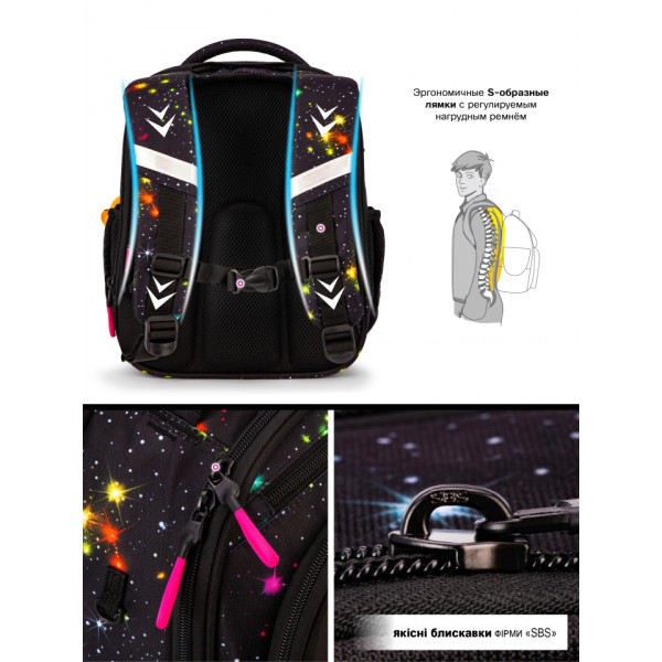 Школьный набор 6 в 1, рюкзак и аксессуары Winner с котиком для девочек Школьный набор 6 в 1, рюкзак и аксессуары Winner с котиком для девочек