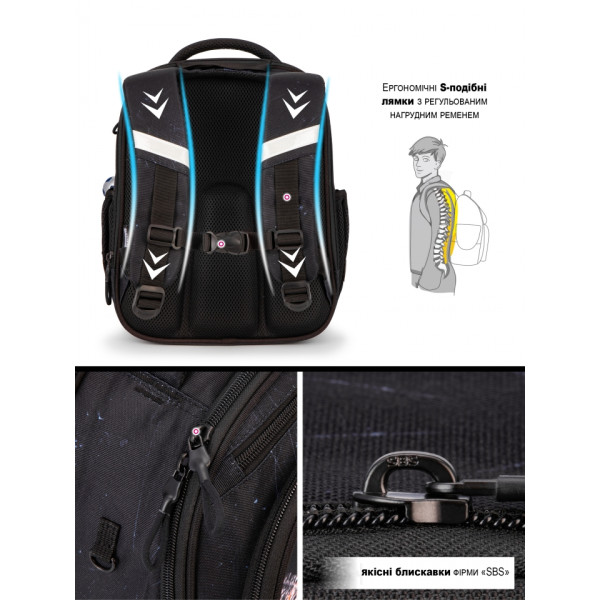 Школьный набор 6 в 1, рюкзак и аксессуары Winner с динозавром для мальчиков Школьный набор 6 в 1, рюкзак и аксессуары Winner с динозавром для мальчиков