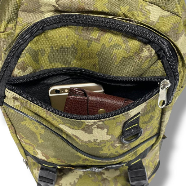 Тактический прочный водоотталкивающий рюкзак с регулируемыми лямками и внешними карманами 36×54×17 см Тактический прочный водоотталкивающий рюкзак с регулируемыми лямками и внешними карманами 36×54×17 см