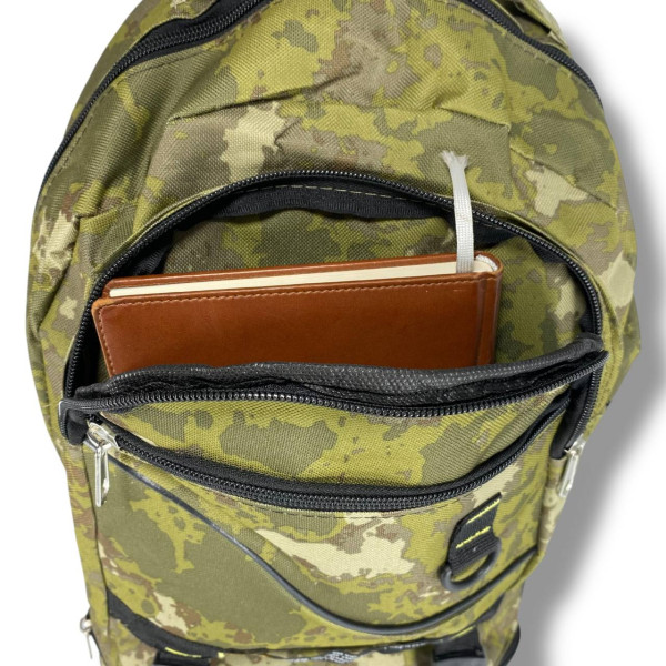 Тактический прочный водоотталкивающий рюкзак с регулируемыми лямками и внешними карманами 36×54×17 см Тактический прочный водоотталкивающий рюкзак с регулируемыми лямками и внешними карманами 36×54×17 см