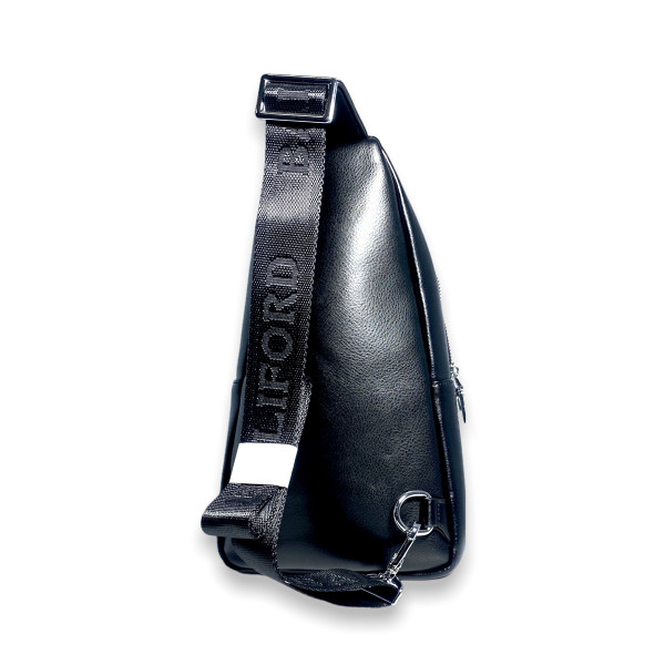 Сумка через плечо слинг мужская F1105 два отдела дополнительный карман размер:30*16*7см черный