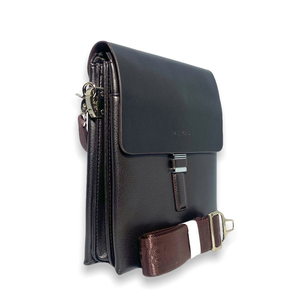 Сумка через плече чоловіча BaliFord F368-3 три відділи, кишені під клапаном, розм. 25*20*5см коричнева