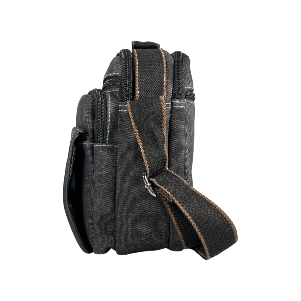 Сумка через плечо на шесть отделений, черная Сумка через плечо на шесть отделений, черная