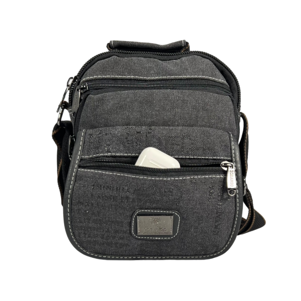 Сумка через плечо на шесть отделений, черная Сумка через плечо на шесть отделений, черная