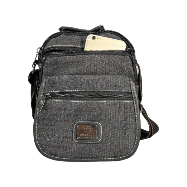 Сумка через плечо на шесть отделений, черная Сумка через плечо на шесть отделений, черная