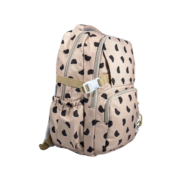Школьный рюкзак на три отделения, бежевый