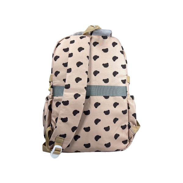 Школьный рюкзак на три отделения, бежевый