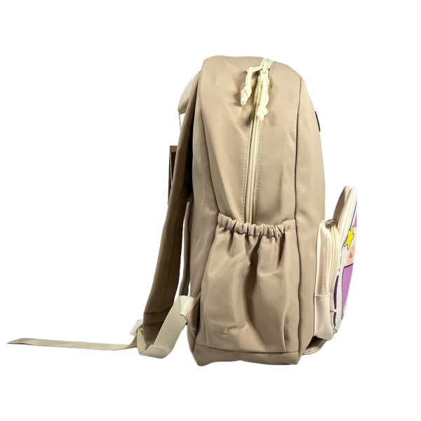 Школьный рюкзак на два отделения бежевый с принтом Pusheen. Школьный рюкзак на два отделения бежевый с принтом Pusheen.