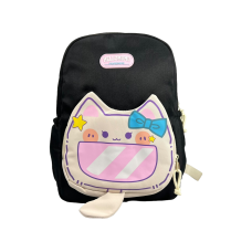 Школьный рюкзак на два отделения черный с принтом Pusheen