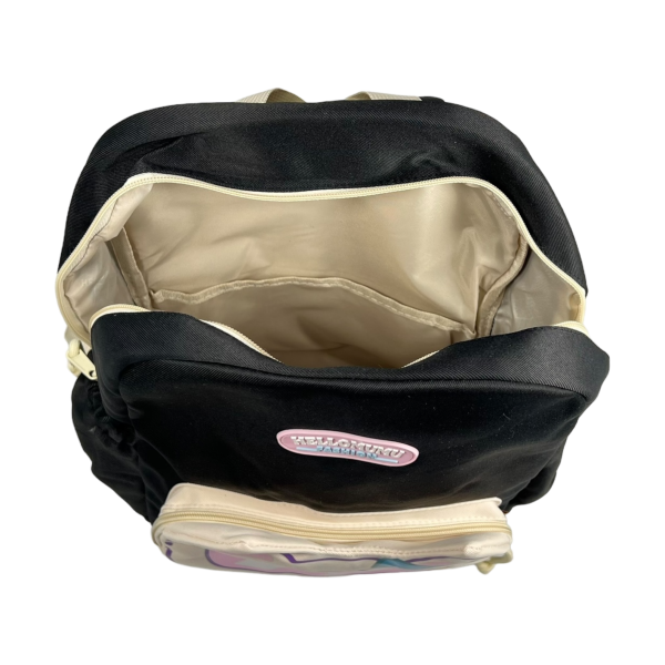 Школьный рюкзак на два отделения черный с принтом Pusheen Школьный рюкзак на два отделения черный с принтом Pusheen