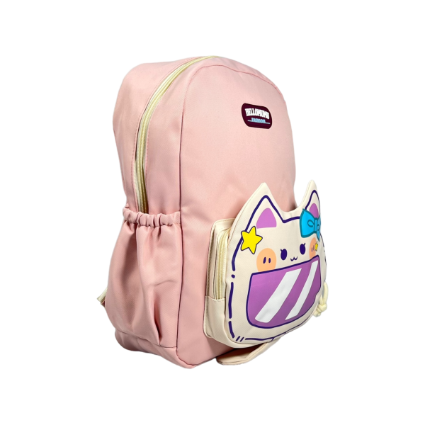 Школьный рюкзак на два отделения розовый с принтом Pusheen. Школьный рюкзак на два отделения розовый с принтом Pusheen.