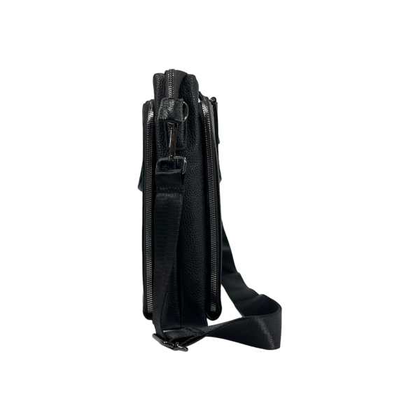 Мужская черная сумка для ноутбука на отделения Мужская черная сумка для ноутбука на отделения