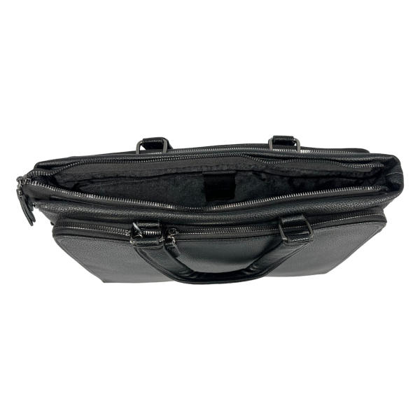 Мужская черная сумка для ноутбука на отделения Мужская черная сумка для ноутбука на отделения