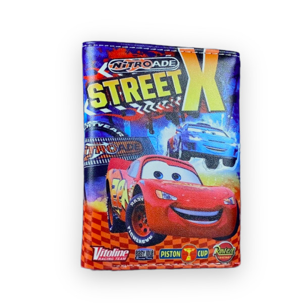 Кошелек детский, 2 отдела для купюр, 4 ячейки для карточек, размер: 12*9*2 см, принт машина