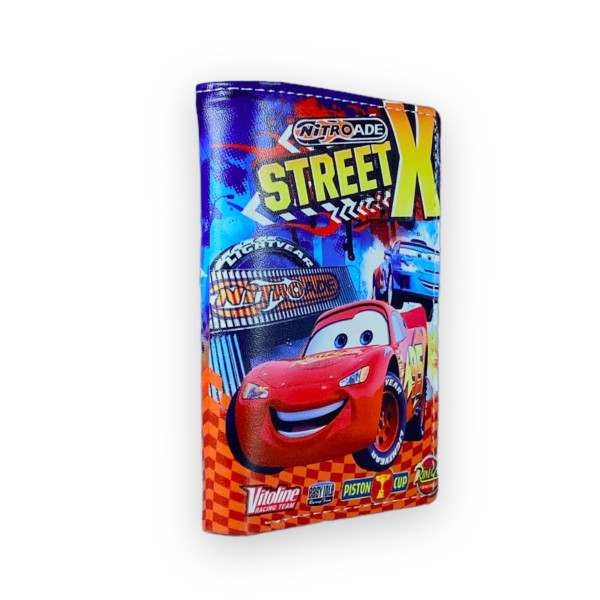 Кошелек детский, 2 отдела для купюр, 4 ячейки для карточек, размер: 12*9*2 см, принт машина