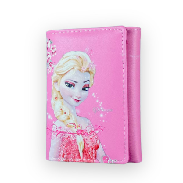 Гаманець дитячий, 2 відділи для купюр, 4 осередки для карток, розмір: 12*9*2 см, принт  Ельза