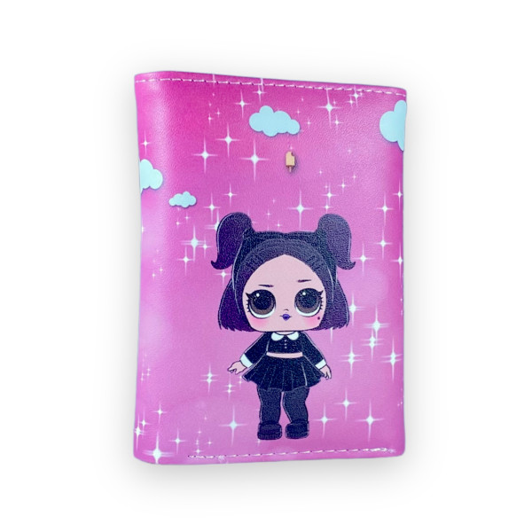 Кошелек детский, 2 отдела для купюр, 4 ячейки для карточек, размер: 12*9*2 см, принт Лол