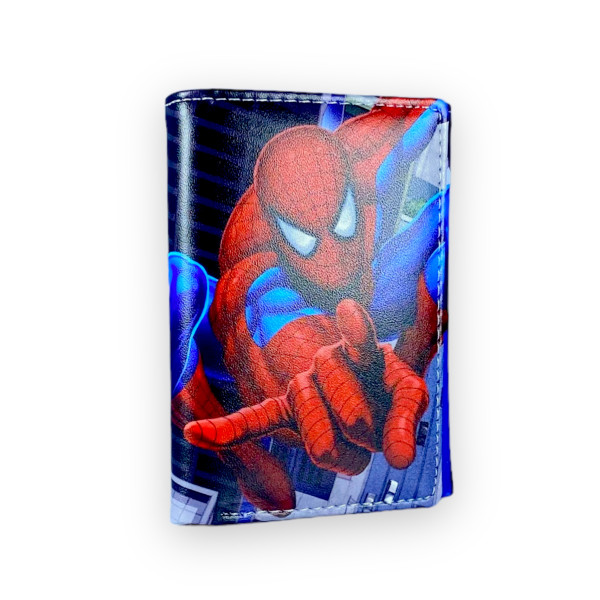 Кошелек детский, 2 отдела для купюр, 4 ячейки для карточек, размер: 12*9*2 см, принт человек-паук
