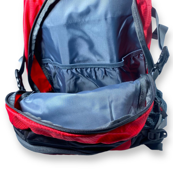 Туристический рюкзак, 35 л, два отдела, чехол от дождя, жесткий каркас, красный