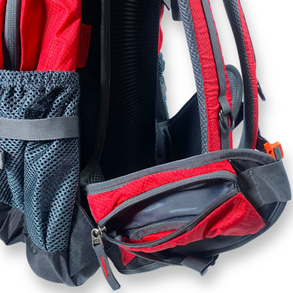 Туристический рюкзак, 35 л, два отдела, чехол от дождя, жесткий каркас, красный