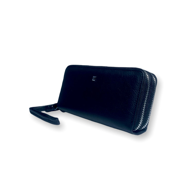 Мужской портмоне из натуральной кожи, два основных отдела на молнии Мужской портмоне из натуральной кожи, два основных отдела на молнии