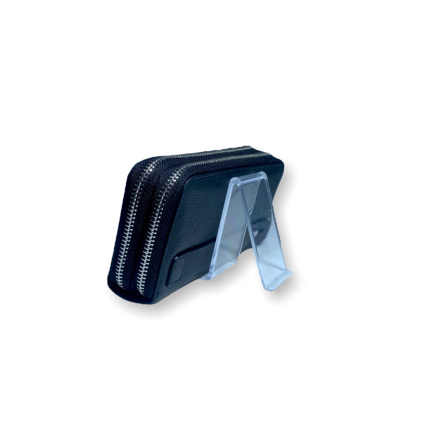 Мужской портмоне из натуральной кожи, два основных отдела на молнии Мужской портмоне из натуральной кожи, два основных отдела на молнии