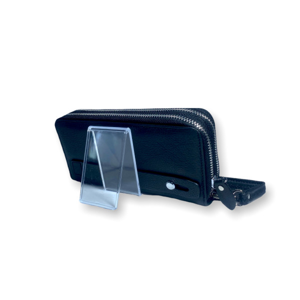 Мужской портмоне из натуральной кожи, два основных отдела на молнии Мужской портмоне из натуральной кожи, два основных отдела на молнии