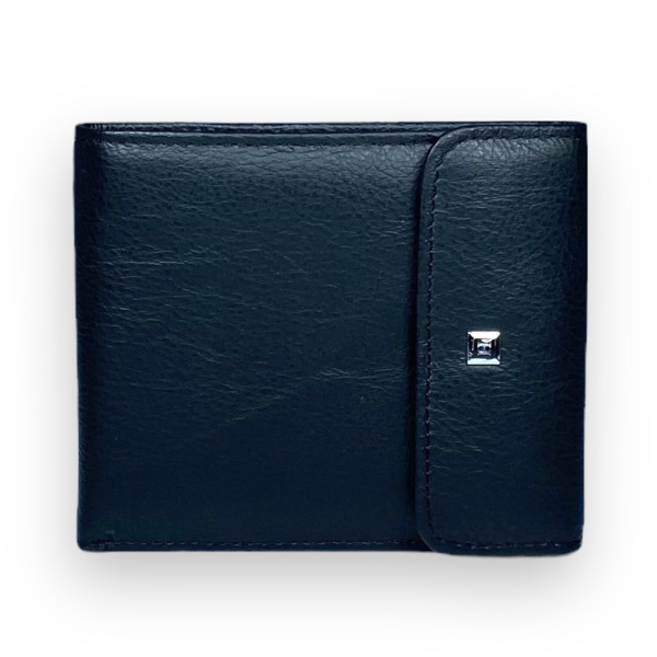 Кожаный мужской кошелек, фиксируемый кнопкой Кожаный мужской кошелек, фиксируемый кнопкой