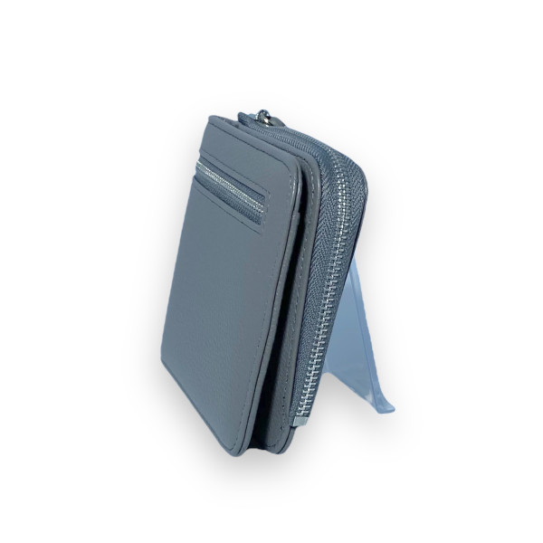 Женский кошелек экокожа наружное отделение 4 ячейки для карточек размер: 12*11*3 см серый Женский кошелек экокожа наружное отделение 4 ячейки для карточек размер: 12*11*3 см серый