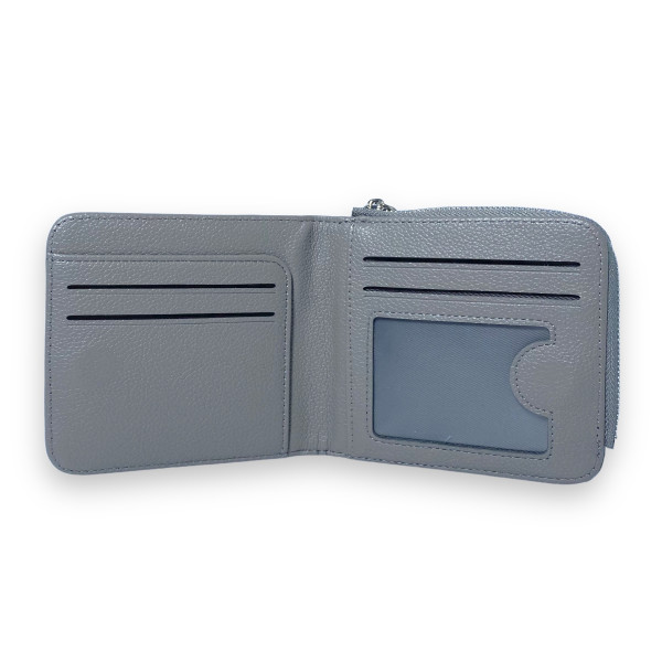 Женский кошелек экокожа наружное отделение 4 ячейки для карточек размер: 12*11*3 см серый Женский кошелек экокожа наружное отделение 4 ячейки для карточек размер: 12*11*3 см серый