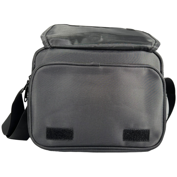 Сумка через плечо на четыре отделения, 6 л, застежка на молнии и липучке, серая