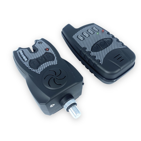 Набор сигнализаторов с пейджером JHA-521/4 для рыбака 4+1 в кейсе, регулировка звука, тона световой индикатор