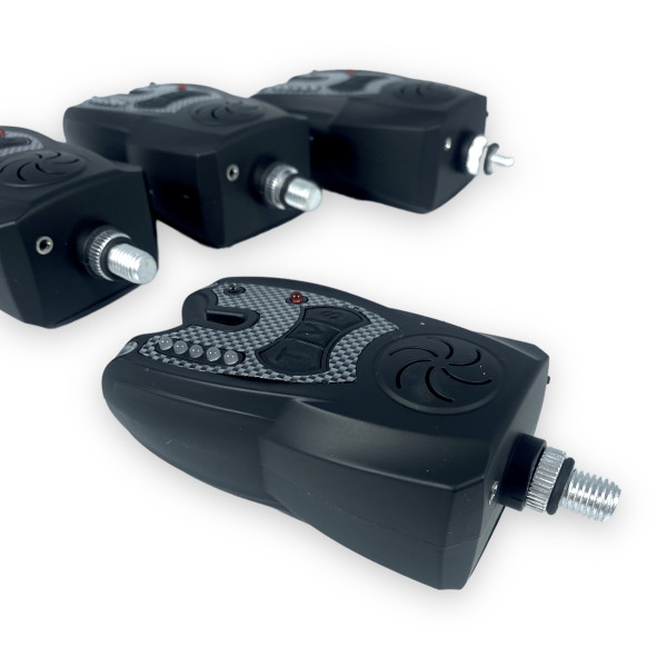 Набор сигнализаторов с пейджером JHA-521/4 для рыбака 4+1 в кейсе, регулировка звука, тона световой индикатор