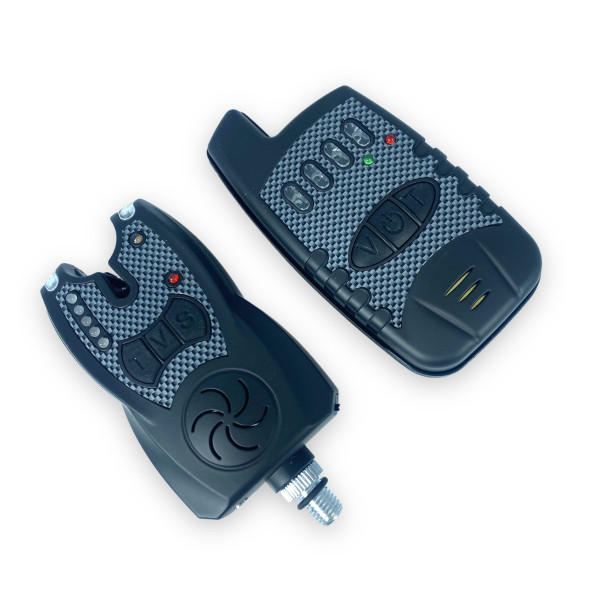 Набор сигнализаторов с пейджером JHA-521/3 для рыбака 3+1 в кейсе, регулировка звука, тона световой индикатор